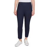 Pantalón tobillero recto sin cierre de seda tecnológica azul marino - Ruby Rd