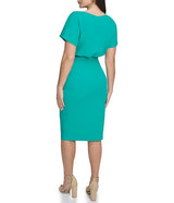 Vestido blusón cruzado falso verde menta - Kensie