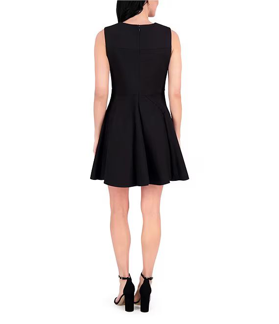 Minivestido de mezclilla elástica línea A Negro - Kensie