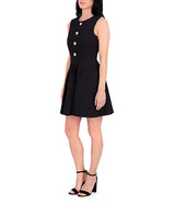 Minivestido de mezclilla elástica línea A Negro - Kensie