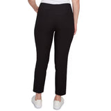 Pantalón tobillero de pierna recta de seda tecnológica con cintura elástica - Ruby Rd