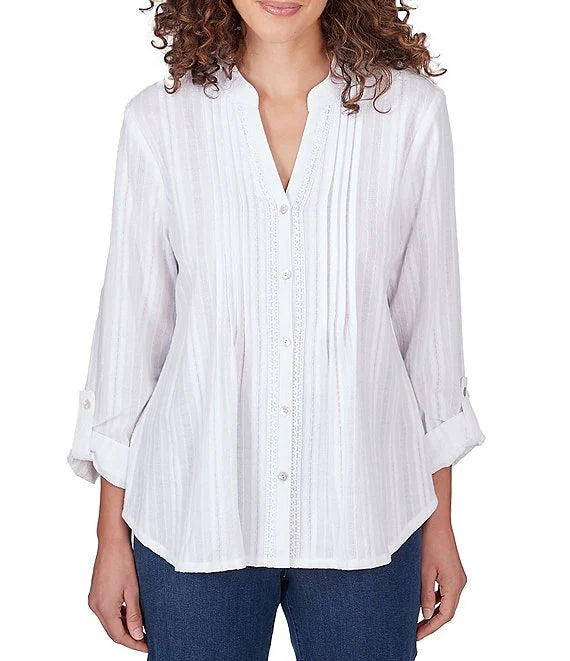 Blusa sin mangas Dobble blanca - Ruby Rd