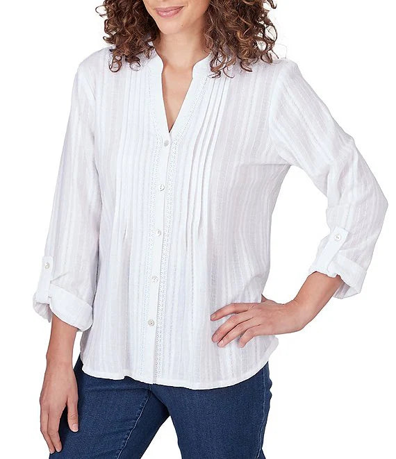Blusa sin mangas Dobble blanca - Ruby Rd