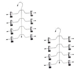Black/Chrome S/2 4-Tier Pant & Skirt Gel Hanger