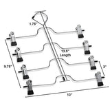 Black/Chrome S/2 4-Tier Pant & Skirt Gel Hanger