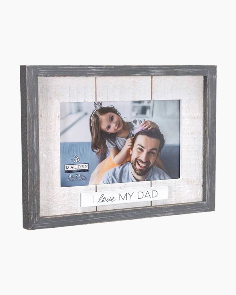 Marco rústico con paspartú "I Love My Dad" (10x15 cm)