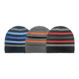 FLEECE LINED ACRYLIC STRIPE BEANIE