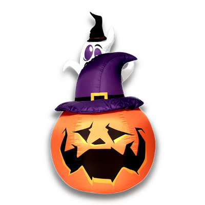 Fantasma de 5 pies de altura sobre calabaza