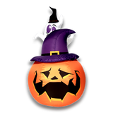 Fantasma de 5 pies de altura sobre calabaza
