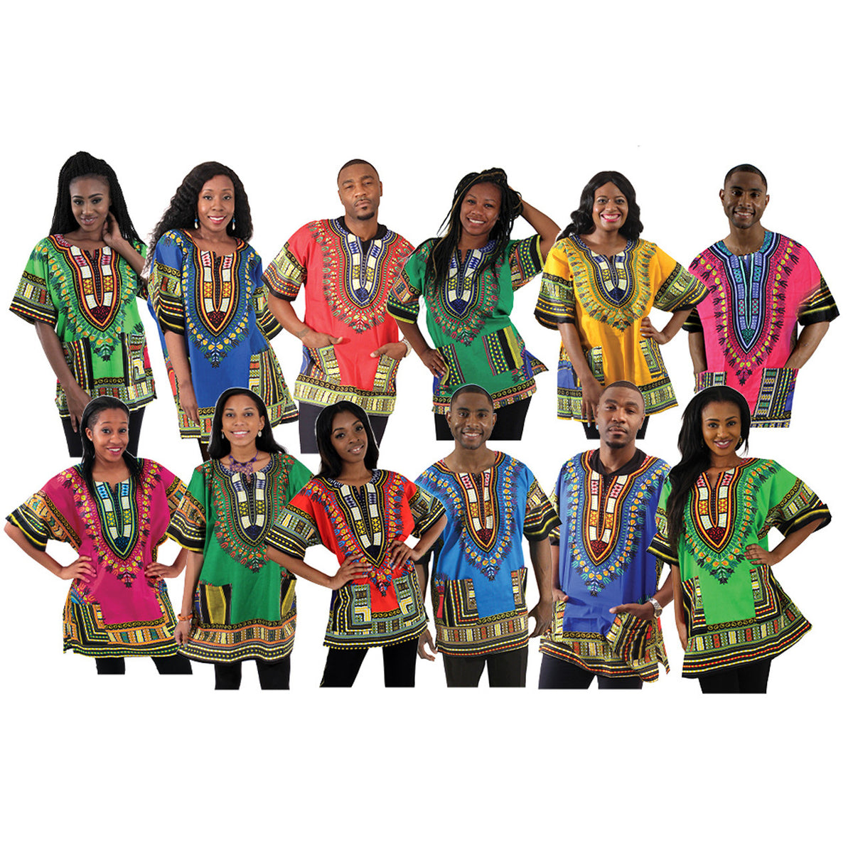 Dashikis de estampado tradicional