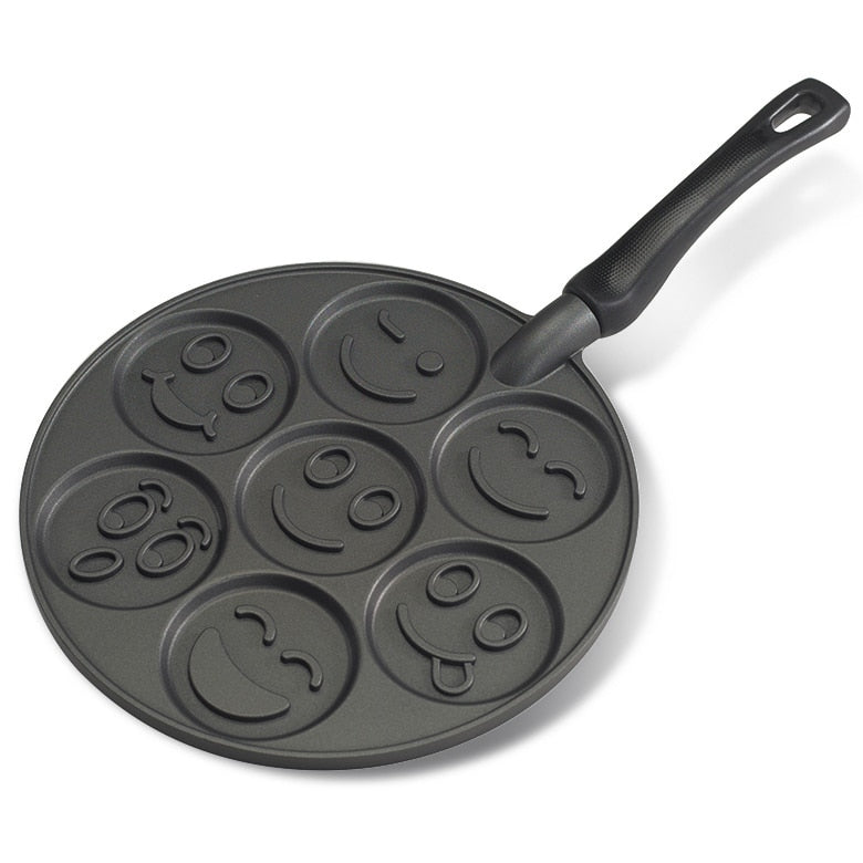 Sartén para panqueques con caritas felices