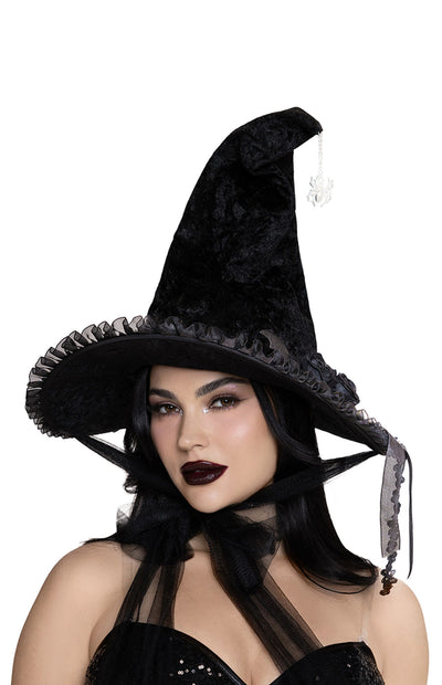 Sombrero de bruja de terciopelo Dark Lolita