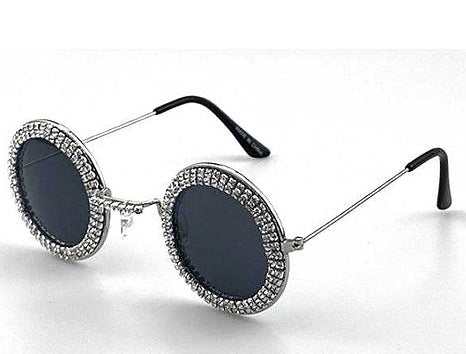 GAFAS DE SOL DE METAL REDONDAS CON GEMAS CONTORNEADAS