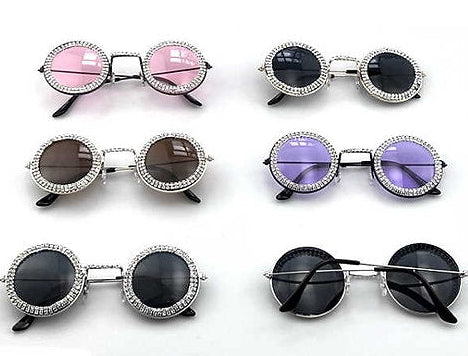GAFAS DE SOL DE METAL REDONDAS CON GEMAS CONTORNEADAS