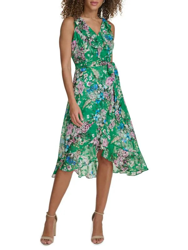 Vestido Verde Estampado - Kensie