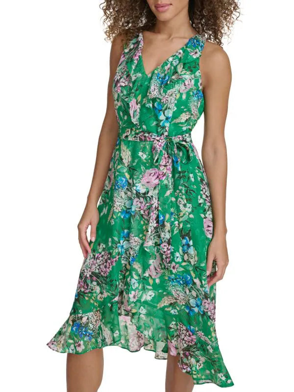 Vestido Verde Estampado - Kensie