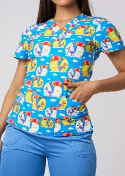 CAMISAS CON ESTAMPADO DE TUCANES AZULES