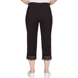 Capri Negro con Encaje Elástico - Ruby Rd