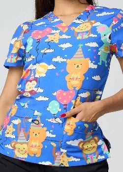 CAMISAS ESTAMPADAS AZULES PARA FIESTA