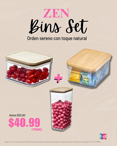 Zen Bins — Almacenamiento sereno con un toque natural