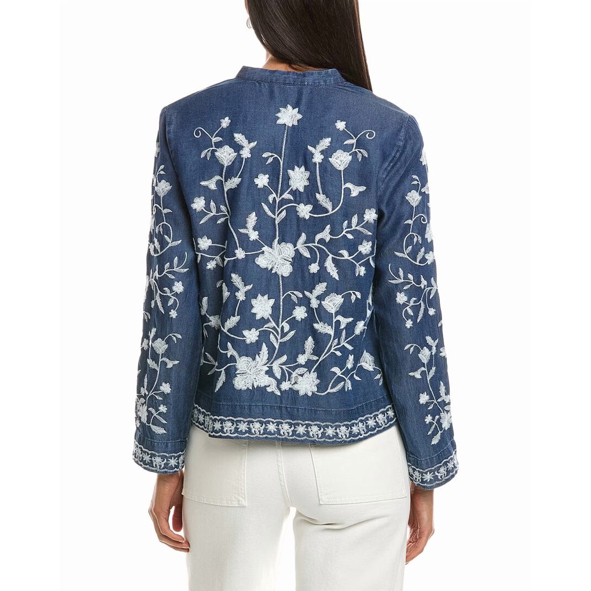 womens Long Sleeve Embroidered Blouse- Nanette Lepore