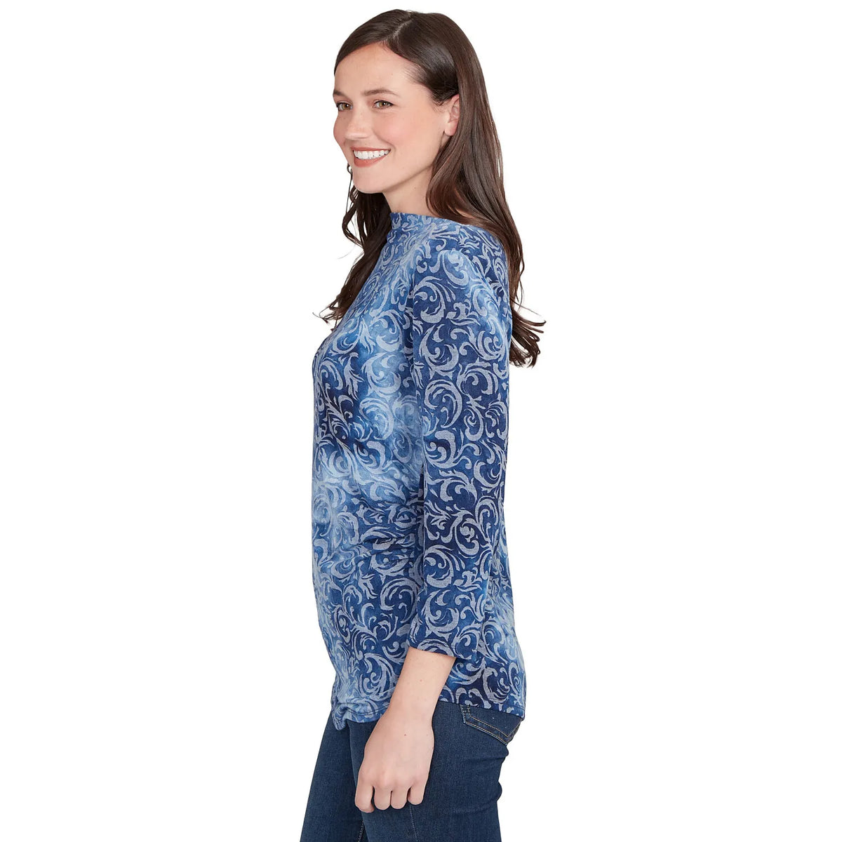 Camiseta Hatchi Floral Teñido Anudado Índigo - Ruby Rd