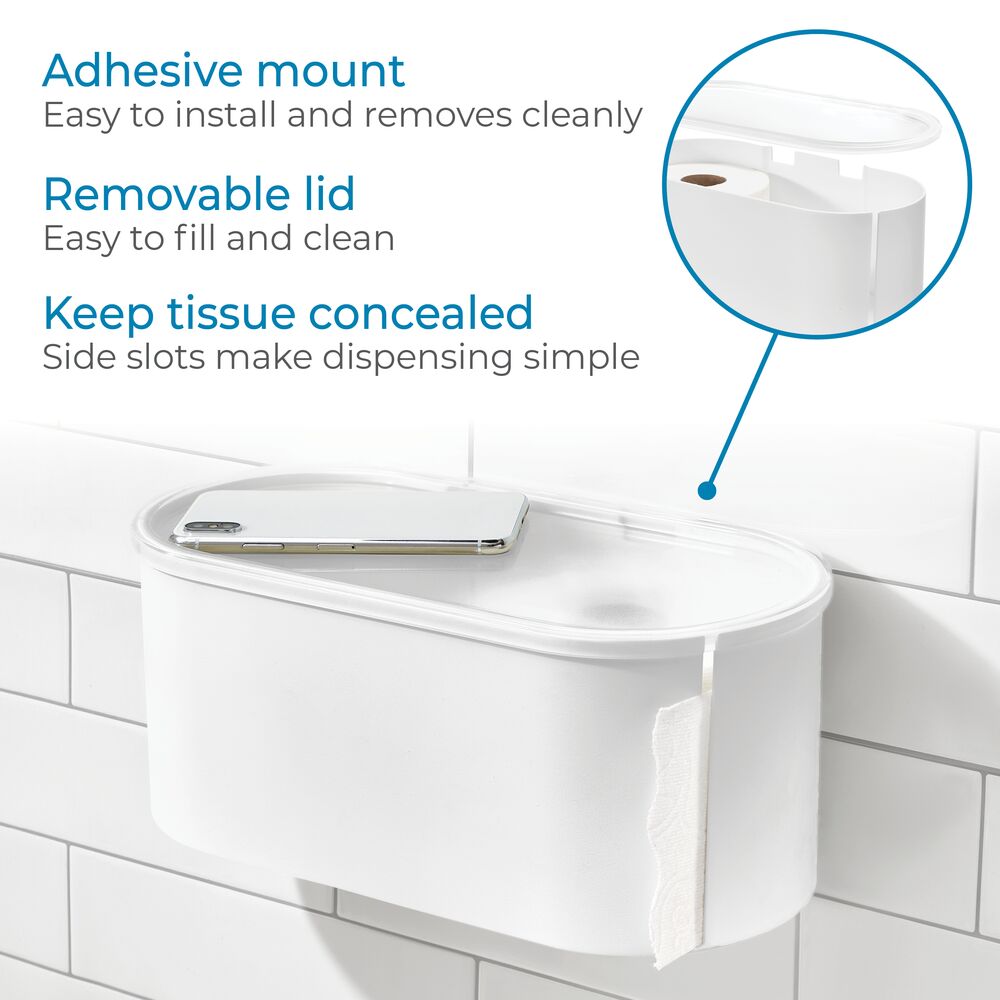 Contenedor de almacenamiento discreto autoadhesivo