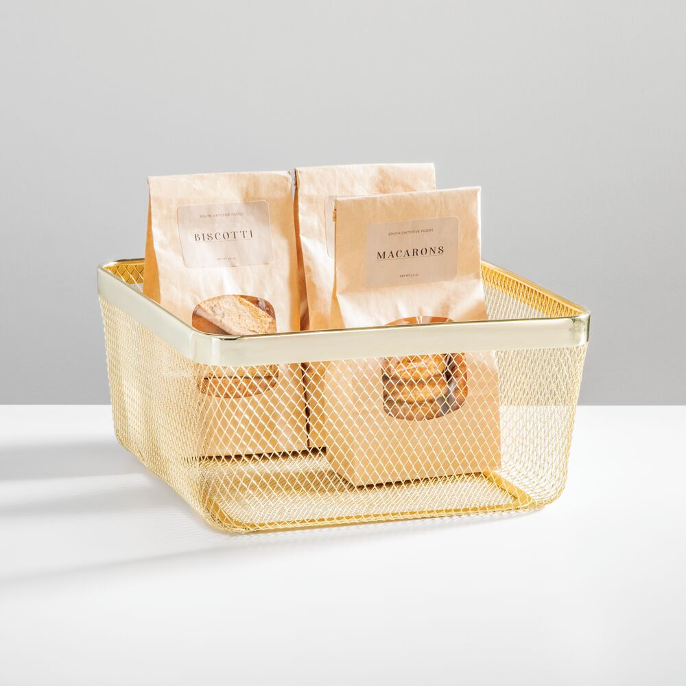 Basket  Brass 12 x 12 x 6