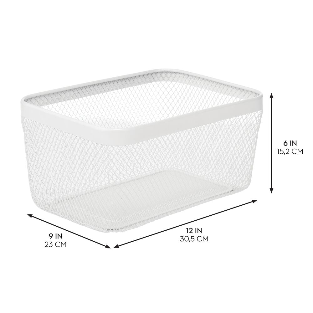 Basket White 12 x 9 x 6