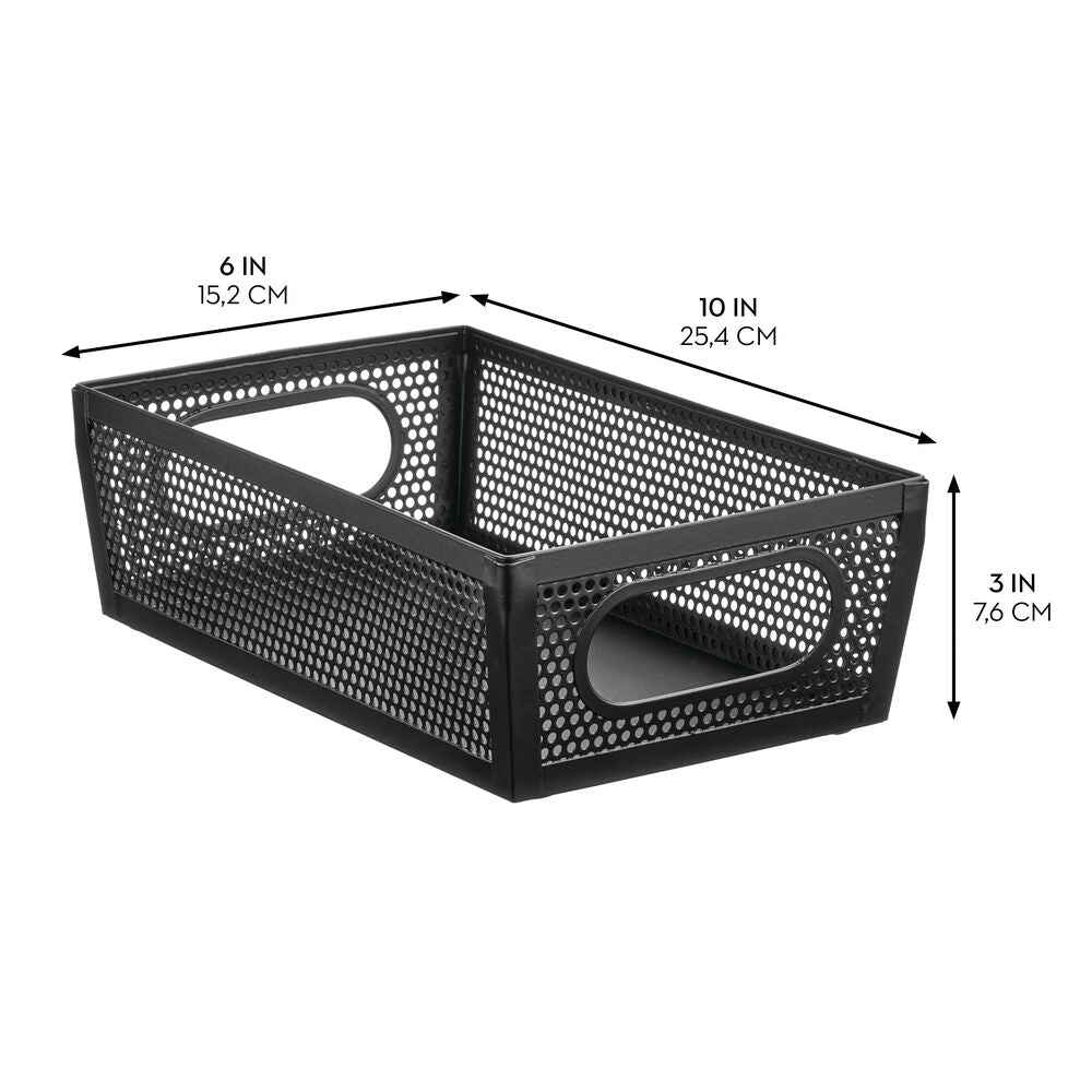 Papelera negra de 10x6x3