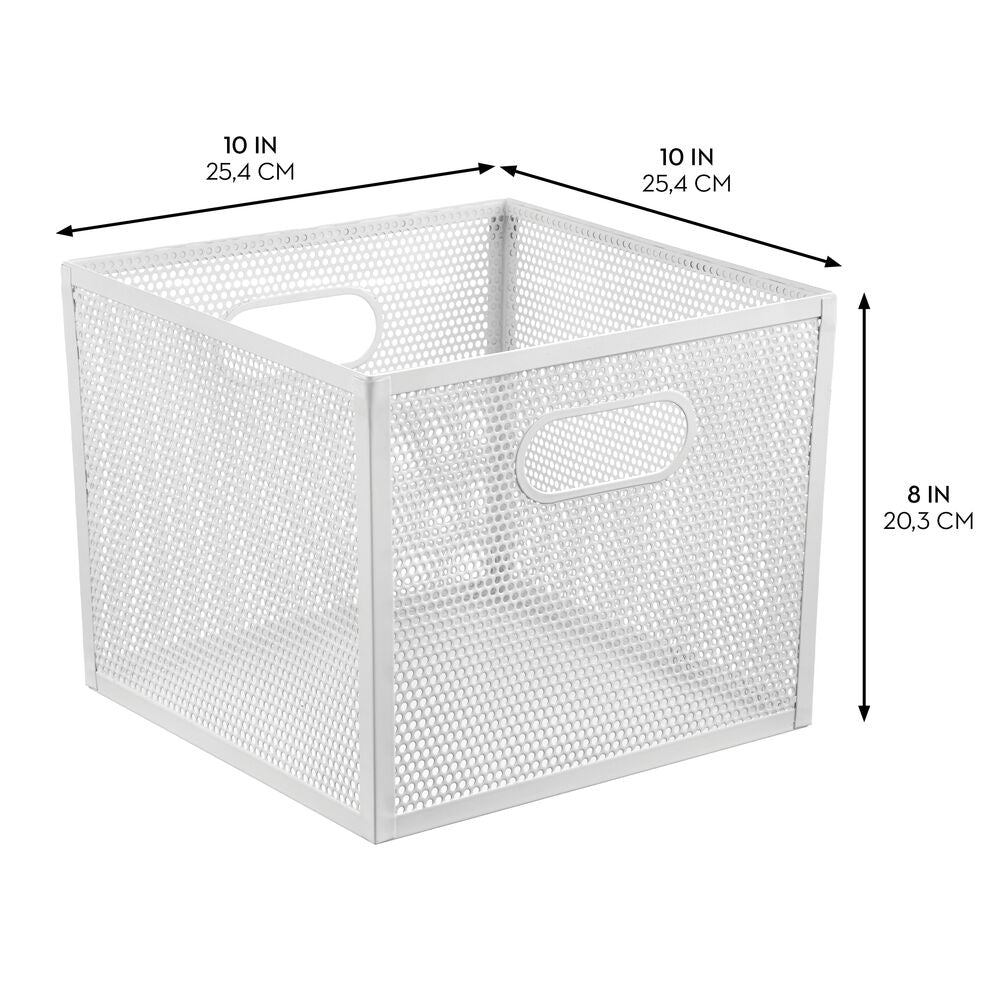 Contenedor de 10 x 10 x 8 blanco mate