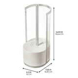 Cepillo de inodoro estriado con estante transparente/satinado/gris