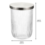 Fluted Glass Canister with Lid