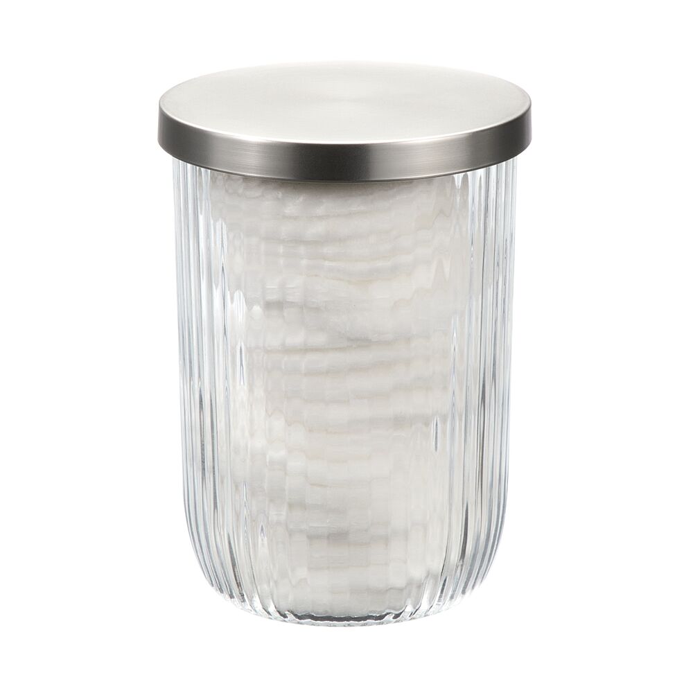Fluted Glass Canister with Lid