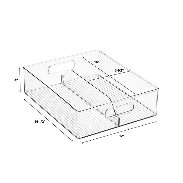 Linus Shallow Cubo apilable transparente