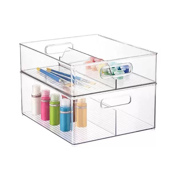Linus Shallow Cubo apilable transparente