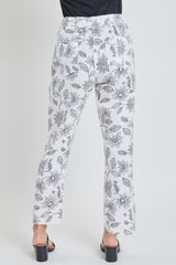 Pantalón Corto Relajado de Gasa Doble para Mujer con Bajo Deshilachado Deal Flowers Blanco/Negro