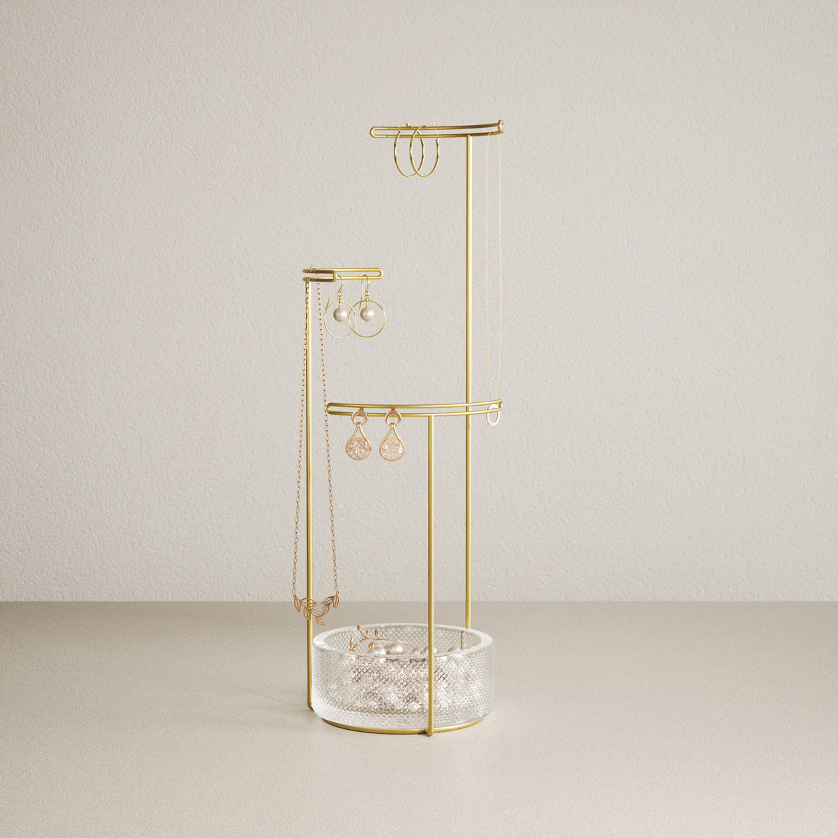 Tesora Jewelry Stand Brass