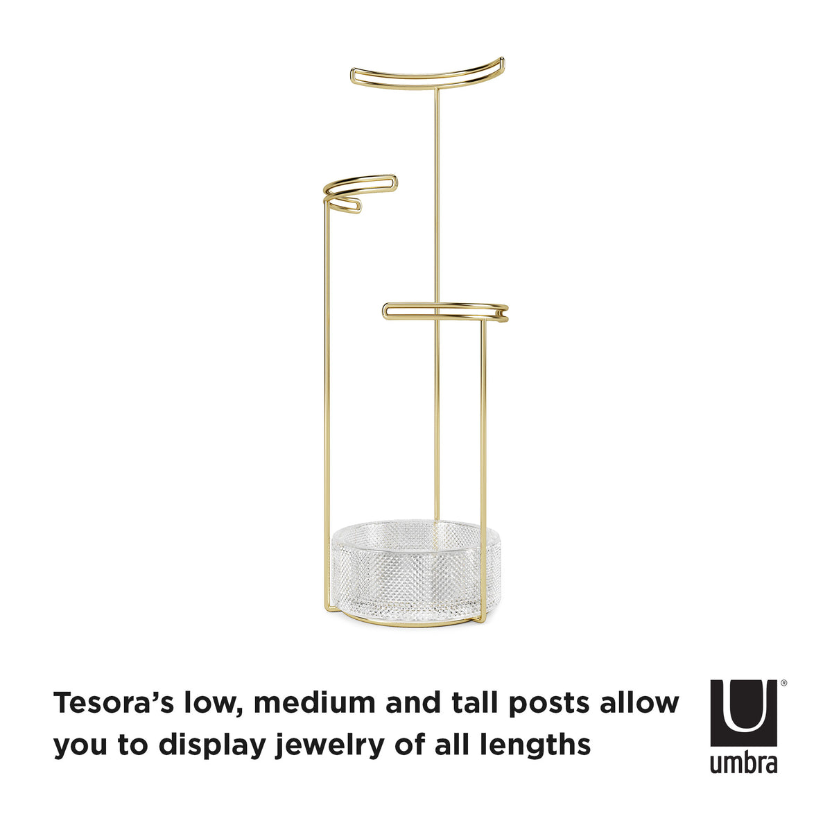 Tesora Jewelry Stand Brass
