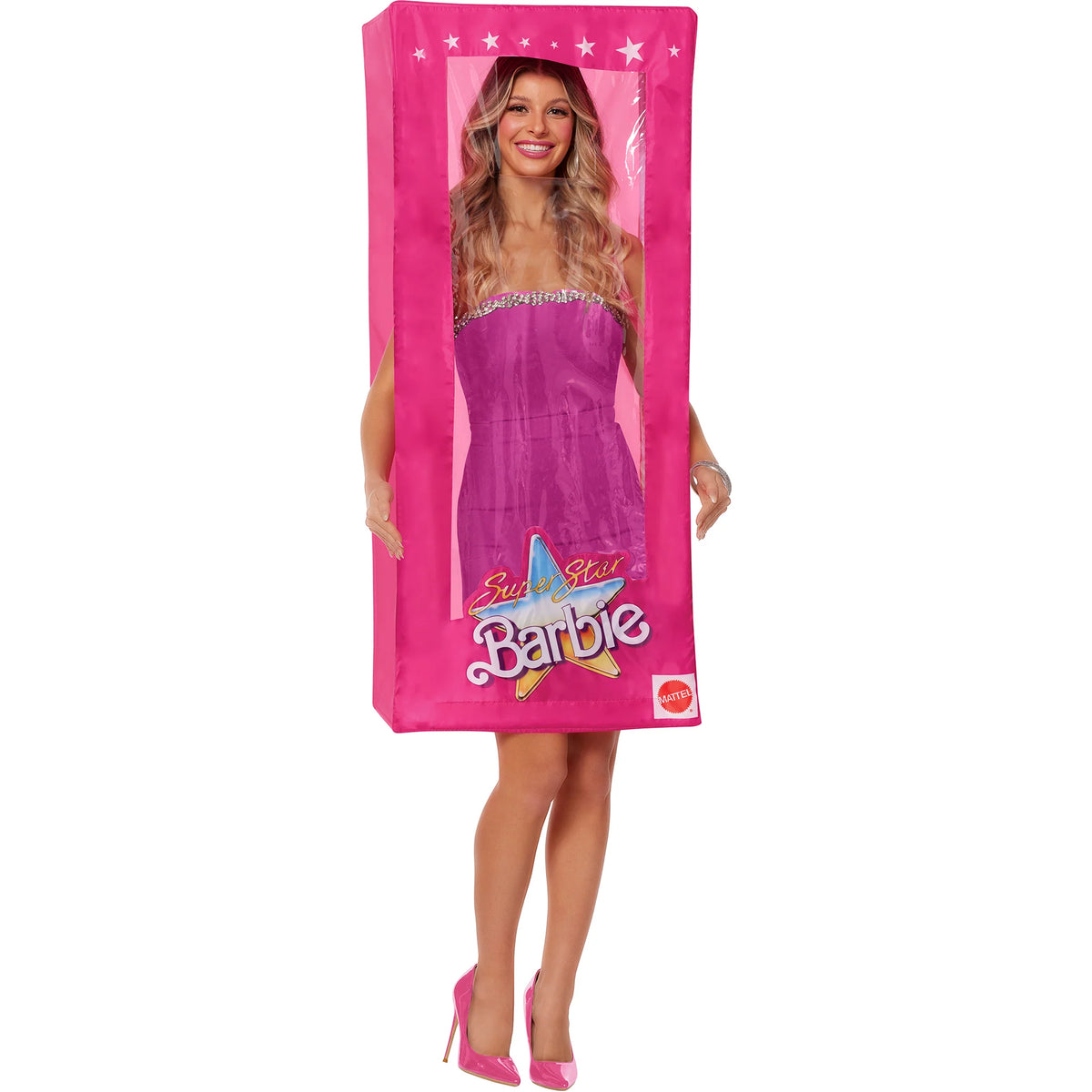 Disfraz de Caja de Barbie para Adulto
