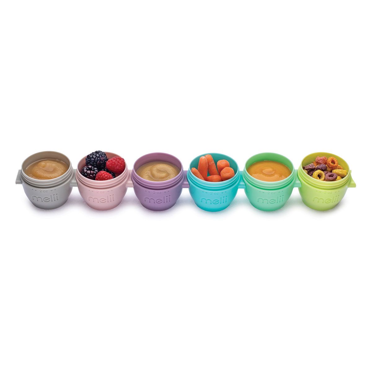 Melii Snap and Go Pods, 2 onzas, juego de 6