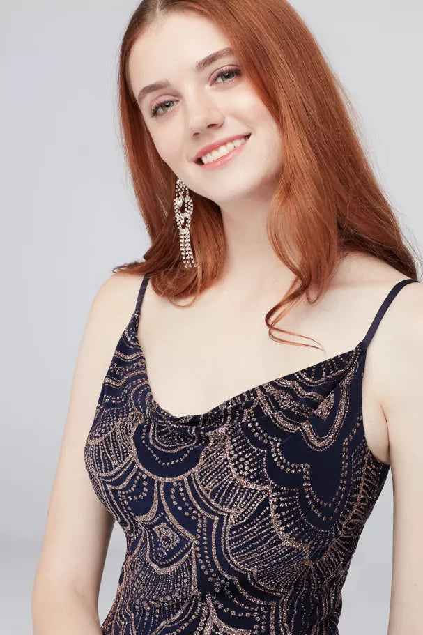 Vestido lencero ceñido con estampado brillante Slate - Jump