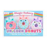 Gomas de borrar perfumadas Unicornio Donuts de Magic Bakery - Set de 3