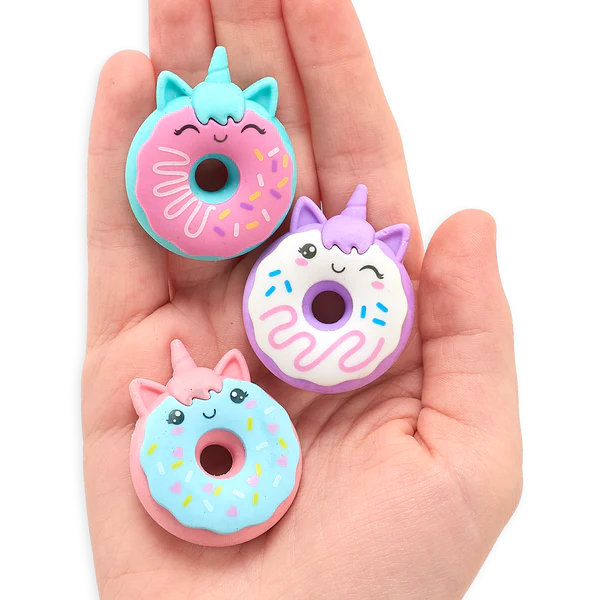 Gomas de borrar perfumadas Unicornio Donuts de Magic Bakery - Set de 3