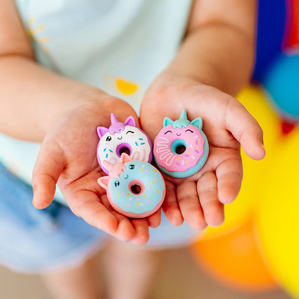 Gomas de borrar perfumadas Unicornio Donuts de Magic Bakery - Set de 3
