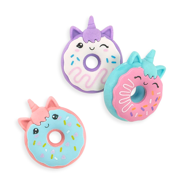 Gomas de borrar perfumadas Unicornio Donuts de Magic Bakery - Set de 3