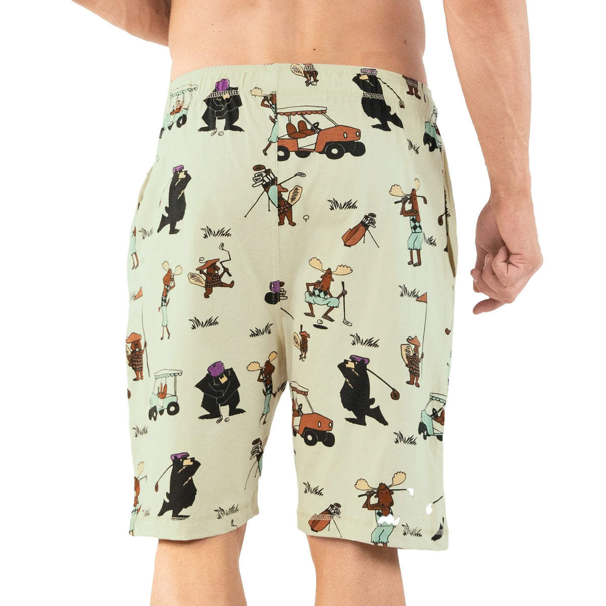 Pantalones Cortos de Pijama de Hombre Golf Cream