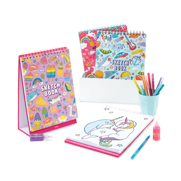 Sketch & Show Cuaderno de dibujo de pie - Lindo mundo de garabatos