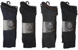 Calcetines de vestir acanalados para hombre, paquete de 3 pares