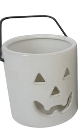 3" CERAMIC JACK O LANTERNS CANDLE HOLDERS